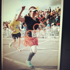 yep, I'm an arm-lifter at finish lines!